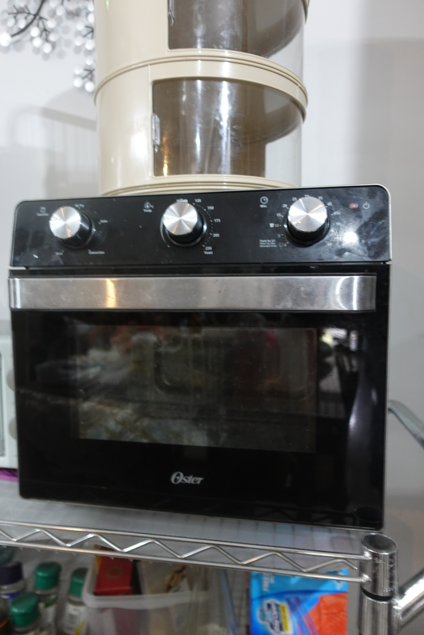Oster Toaster Oven Black Stainless Used